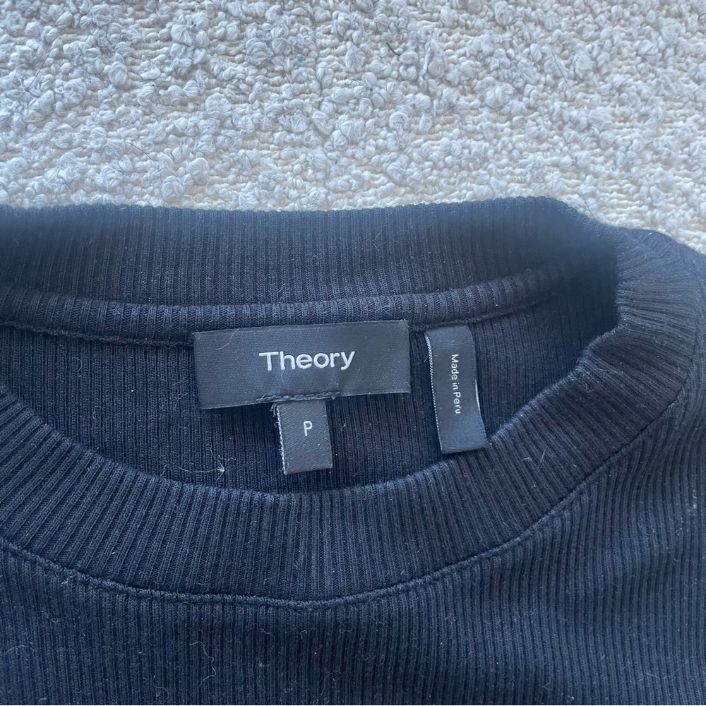 Theory Compact Rib Tiny Tee - Picture 6 of 9